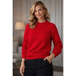 Vintage Made in USA Kenneth Too! Red Long Sleeve Sweater Large